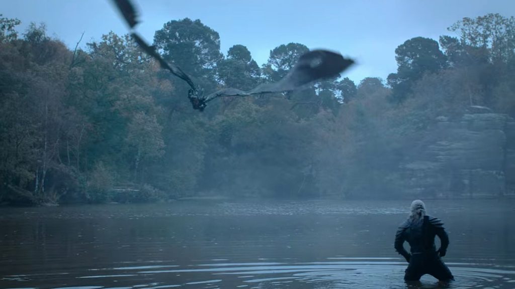 Kadr z drugiego sezonu serialu <em>Wiedźmin</em>, 2021.